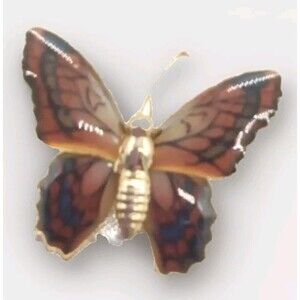 Elegant Vintage Butterfly Brooch Pin - Decorative Enamel Design